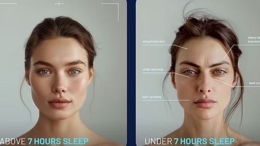 Simulações mostram impacto no rosto de quem não dorme ao menos 7 horas por noite; veja