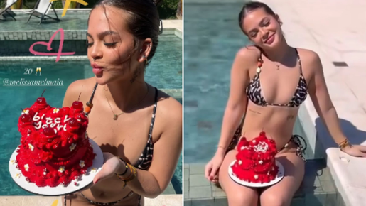 Mel Maia ganha festa na piscina para celebrar seu aniversário de 20 anos; veja vídeos 