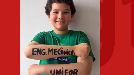 Garoto superdotado passa em 3º lugar em engenharia em universidade de Fortaleza