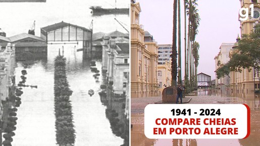 Compare a enchente no Guaíba à cheia histórica de 1941 