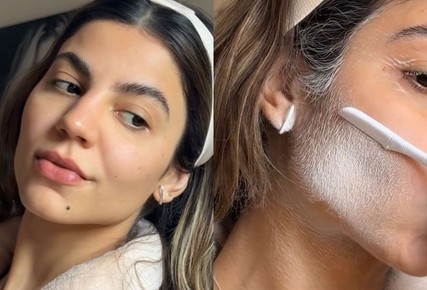 Ex-BBB Hariany mostra técnica para depilar pelos no rosto e famosas comentam