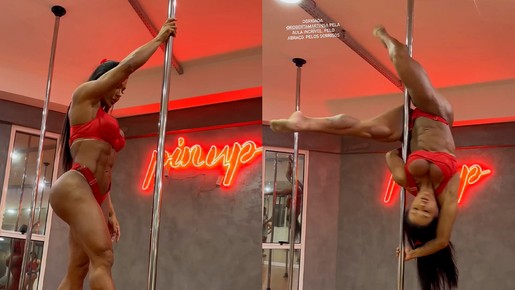 Após separação, Gracy Barbosa mostra evolução no pole dance; vídeo