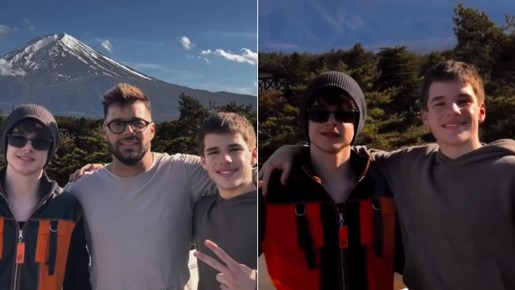Ricky Martin faz aparição rara com seus filhos gêmeos durante viagem ao Japão