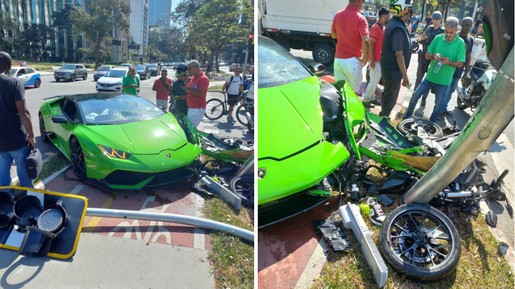 Ladrão rouba relógio de R$ 200 mil e é atropelado por Lamborghini; polícia investiga