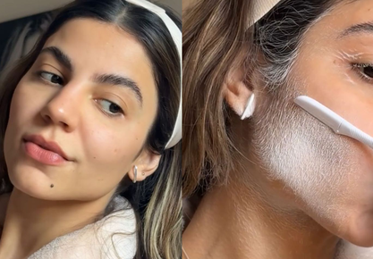 Ex-BBB Hariany mostra técnica para depilar pelos no rosto, e famosas comentam