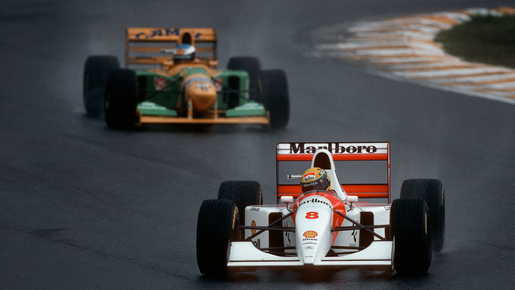 Com carro verde e amarelo, Schumacher rivalizou com Senna na F1 nos anos 90; relembre