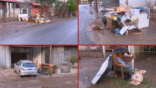 Moradores de Porto Alegre começam a tirar de casa o que perderam; SIGA