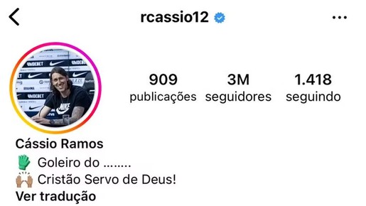 Perto de ser anunciado pelo Cruzeiro, Cássio faz 'mistério' em rede social