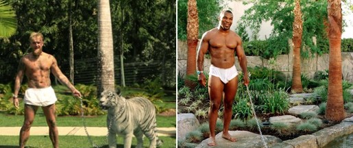 Jake Paul recria foto icônica de Mike Tyson com tigre; entenda 