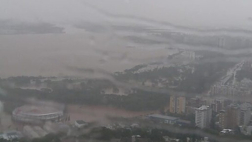 SIGA: com chuva e ventos, Porto Alegre interrompe resgates
