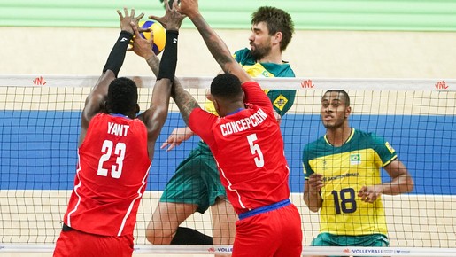 Brasil perde para Cuba na Liga das Nações de vôlei