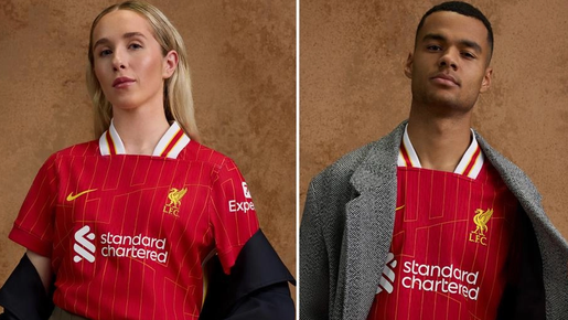 Liverpool divulga nova camisa inspirada no modelo do tetra da Champions