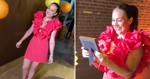 Gabriela Duarte usa vestido cheio de volume na festa dos seus 50 anos; veja
