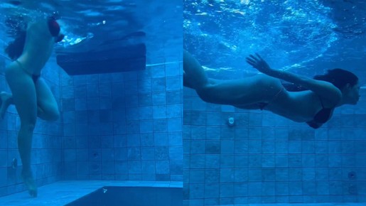 Flay aproveita feriado com banho de piscina: 'Como tá o feriadinho de vocês?'