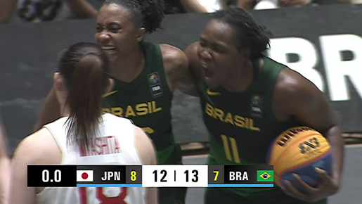 Brasil vence Japão com cesta no e segue com chances de vaga olímpica no basquete 3x3