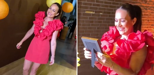 Gabriela Duarte usa vestido cheio de volume na festa dos seus 50 anos; veja