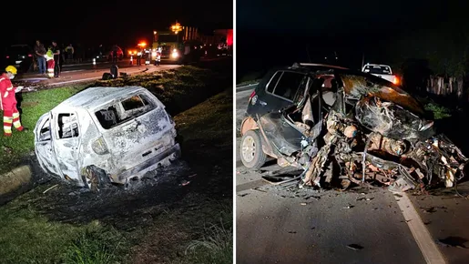 Acidente mata quatro pessoas em batida frontal de dois carros em Goiás