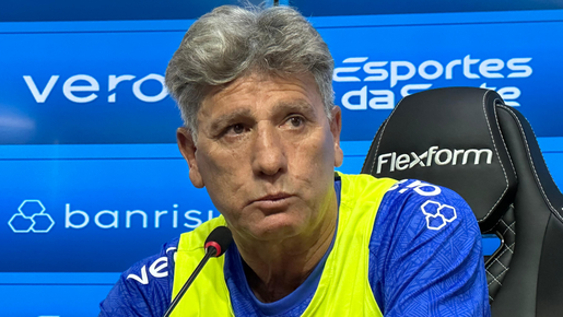 Renato se emociona na retomada do Grêmio: 'Cabeça está muito ruim'