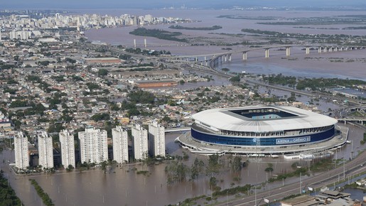Área de inundação equivale a 5 mil campos de futebol