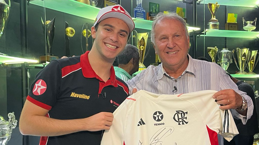Zico converte Felipe Baptista, piloto da Stock Car, ao Flamengo