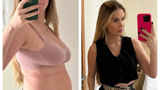 Bárbara Evans mostra antes e depois e revela ter perdido 17kg após dar à luz gêmeos