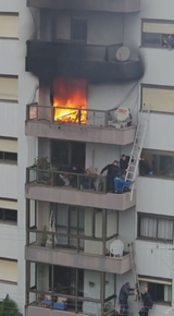 'Vi pânico no menino': criança é resgatada de apartamento em chamas no Rio Grande do Sul