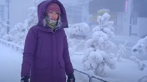 Mulher mostra perigos de viver na cidade mais fria do mundo com até -64,4ºC