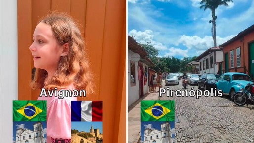 Francesa de 9 anos faz sucesso na web ao preferir cidade turística de GO a município da França