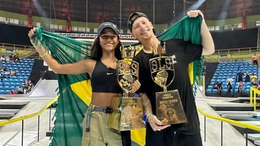 Giovanni Vianna e Rayssa Leal levantam Ibirapuera e vencem SLS Super Crown 2023
